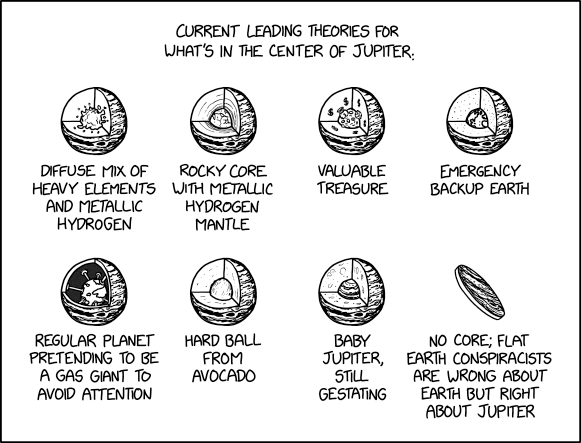 Juno mission data suggests that Jupiter actually contains Matryoshka doll-style nested copies of every other planet in the Solar System.