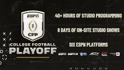 ESPN Kicks Off First-Ever Expanded 12-Team College Football Playoff with Extensive On-Site Studio Programming