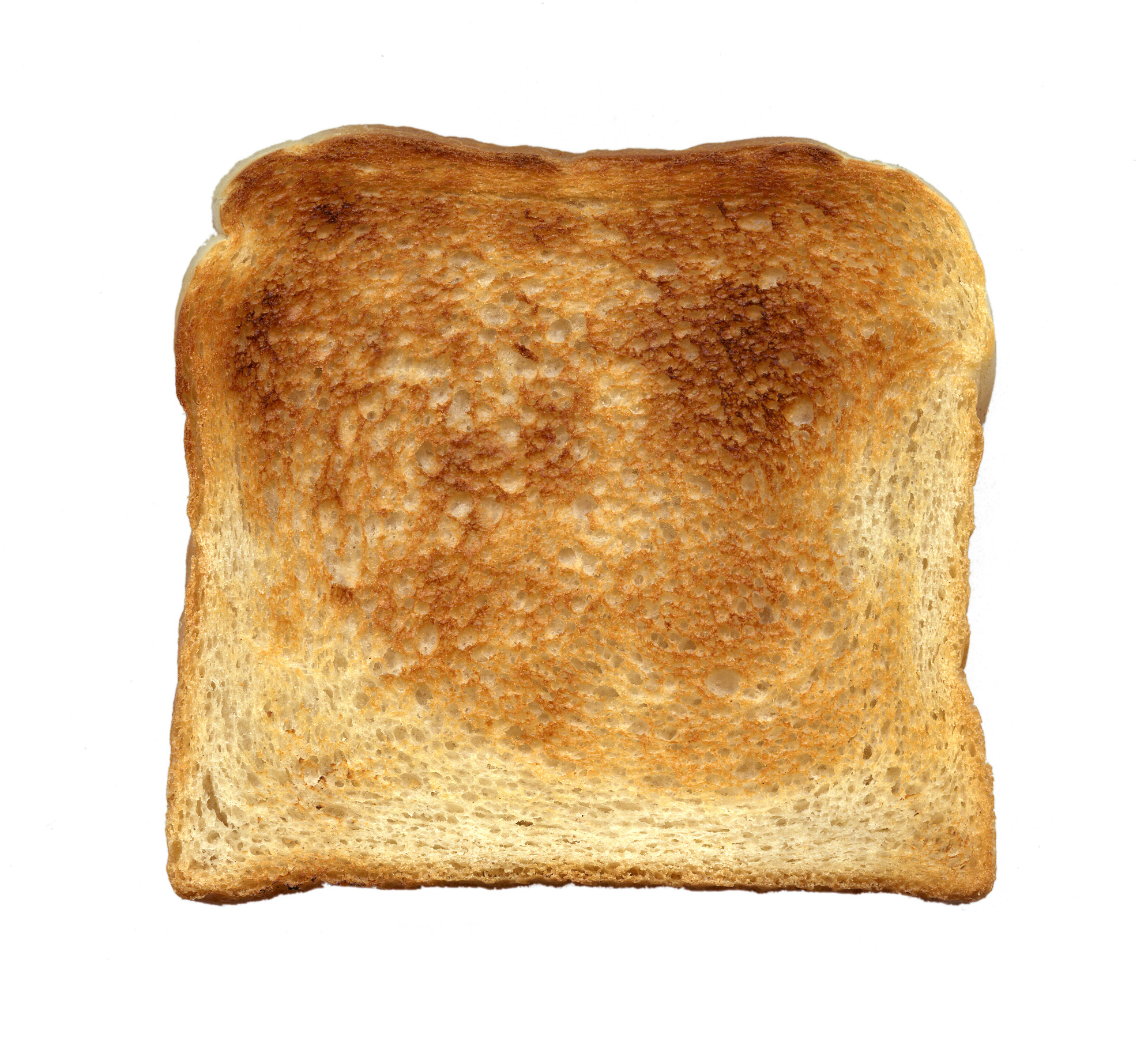 Picture of white toast on a white background