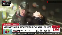 CNN's Anderson Cooper takes DIRECT HIT from debris during Hurricane Milton live shot